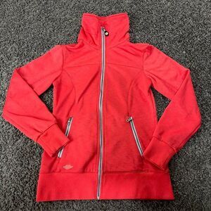 Sims Snowboarding Full Zip Jacket Womens Medium Fleece Lined Red Sweatshirt